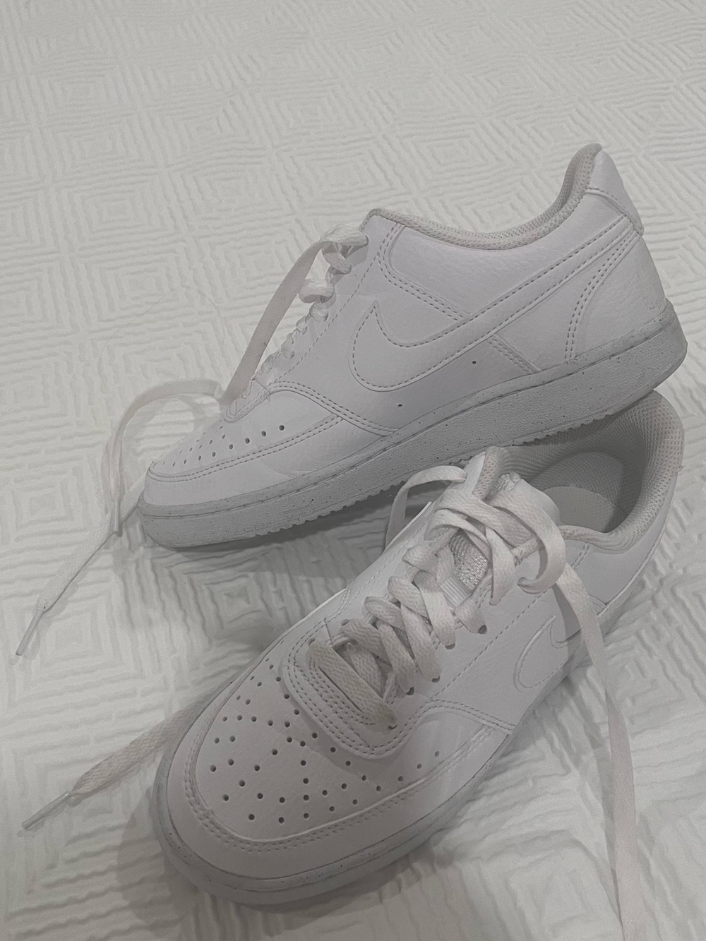 Nike White Low-Top Leather Sneakers